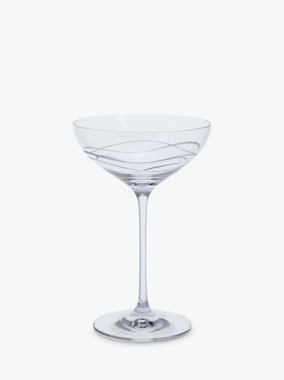 Twilight Cocktail Saucer Champagne Glass, Set of 2, 330ml, Clear