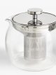 Glass Teapot with Infuser, 1.2L, Clear