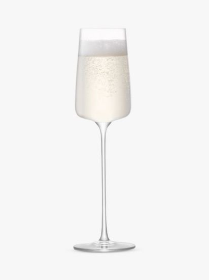 Glass Champagne Flute, Set of 4, 230ml, Clear