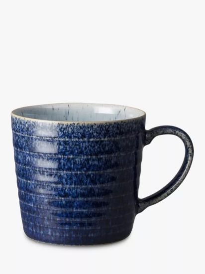 Studio Blue Ridged Mugs, 400ml, Set of 2